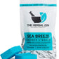 The Herbal Zen Sea Breeze shower steamer packaging on a white background